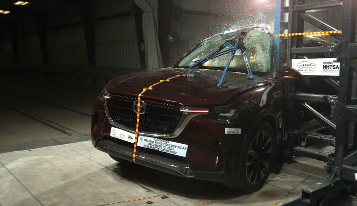 NHTSA Side pole test of the 2026 Mazda CX-90