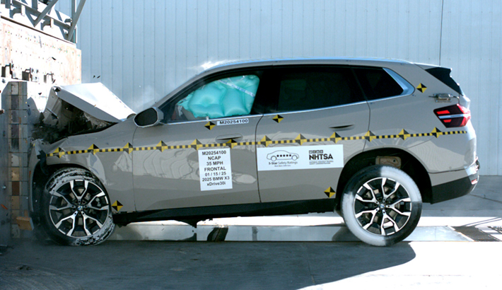 NHTSA crash test of the 2026 BMW X3