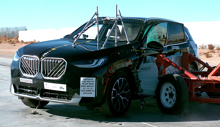 NHTSA Side impact test of the 2026 BMW X3