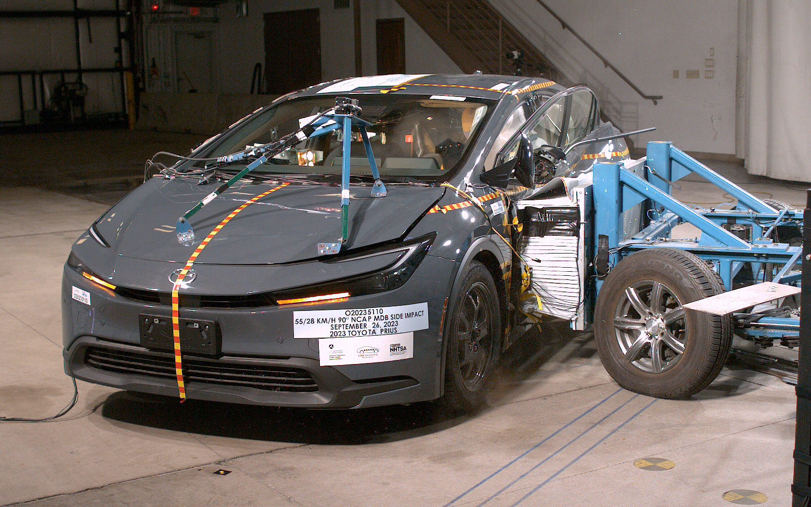 NHTSA Side impact test of the 2026 Toyota Prius