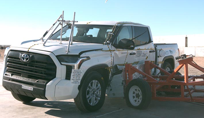 NHTSA Side impact test of the 2026 Toyota Tundra