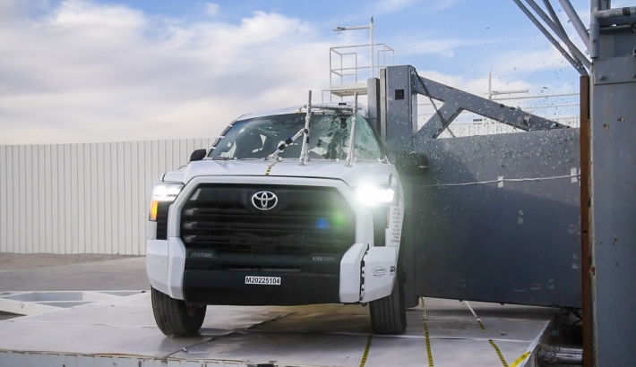 NHTSA Side pole test of the 2026 Toyota Tundra Hybrid