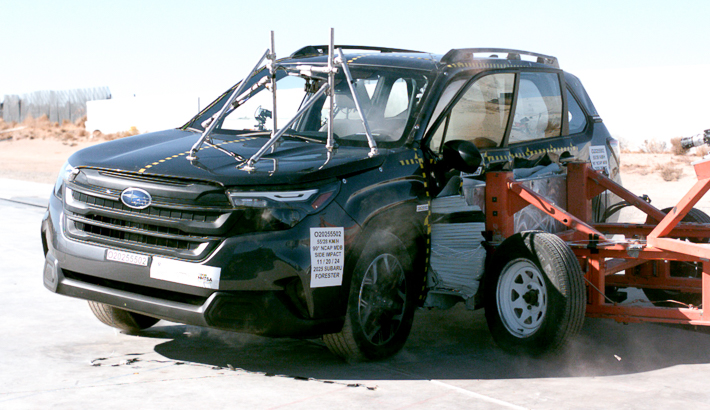 NHTSA Side impact test of the 2026 Subaru Forester Wilderness