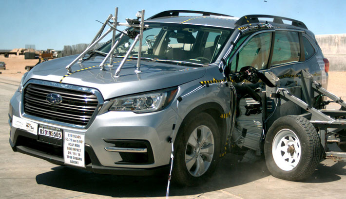 NHTSA Side impact test of the 2026 Subaru Ascent