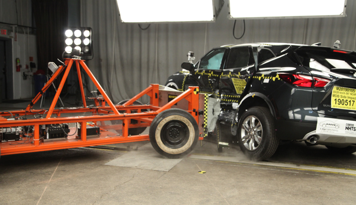 NHTSA Side impact test of the 2026 Chevrolet Blazer