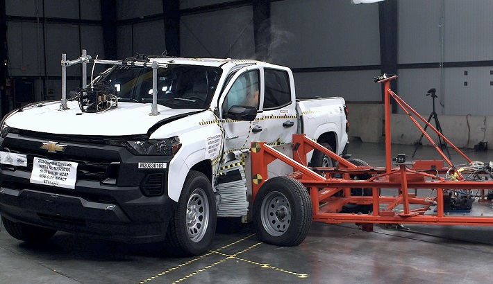 NHTSA Side impact test of the 2026 Chevrolet Colorado